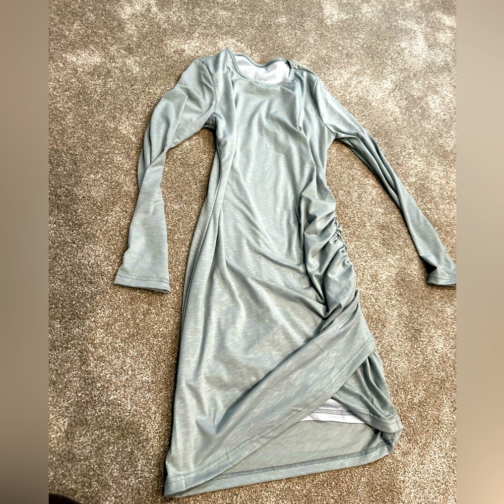 Long sleeve dress blue